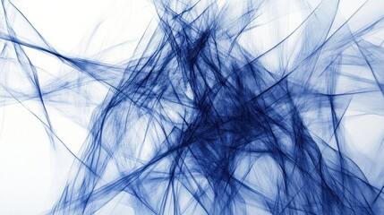 Wall Mural - Abstract Blue Network of Lines and Shapes