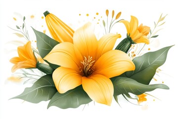 Aufkleber - A clean infographic-style representation of a zucchini plant, showing the fruit, flower, and leaves in bold, flat colors