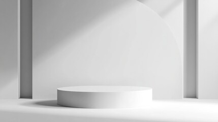 Wall Mural - White background with simple abstract shapes. Vector illustration of a minimalistic white geometric design, a simple white pattern on a transparent background. 