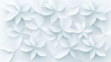 Wall Mural - White background with minimalistic shapes, vector illustration, flat design, smooth lines, elegant curves, soft lighting, high resolution, 