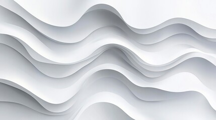 Wall Mural - White background with minimalistic shapes, vector illustration, flat design, smooth lines, elegant curves, soft lighting, high resolution, 