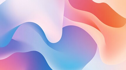 Wall Mural - White background with soft shapes and gradients, creating an elegant abstract design for presentation or branding use.