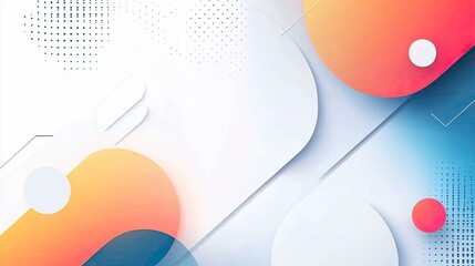 Wall Mural - White background with soft shapes and gradients, creating an elegant abstract design for presentation or branding use.