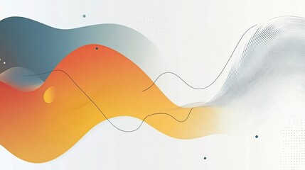 Wall Mural - White background with soft shapes and gradients, creating an elegant abstract design for presentation or branding use.