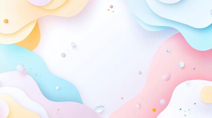 Wall Mural - White background with soft shapes and gradients, creating an elegant abstract design for presentation or branding use.