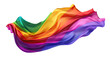 © M - Rainbow Fabric Swirl: A vibrant and dynamic image of a colorful silk fabric swirling gracefully, capturing a spectrum of colors in a captivating abstract design.