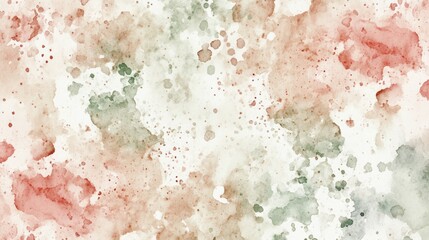 Poster - Abstract Watercolor Painting: Red and Green Hues