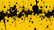 © Sathaporn - Ancient paint splatter seamless background in yellow and black, retro, old-fashioned, dripped, textured, grunge