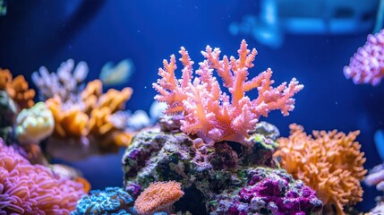 Sticker - Vibrant Coral Reef Under the Blue Water