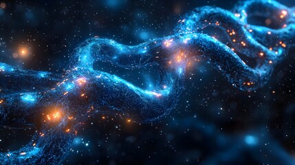 Wall Mural - surreal ai driven marketing concept with glowing cosmic vines reaching diverse audiences