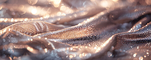 Poster - Glistening sparkle on elegant fabric texture