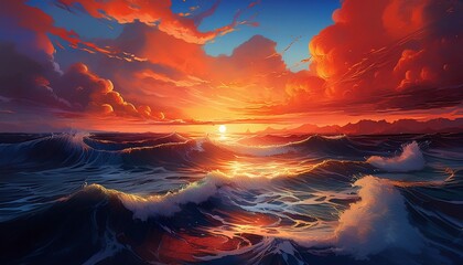 Wall Mural - sunset in the desert