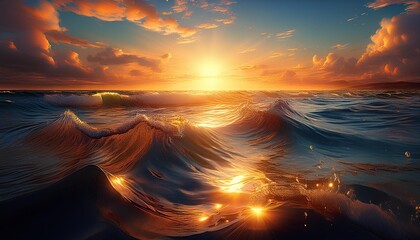 Wall Mural - sunrise over the sea