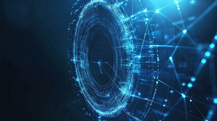 Digital network swirling, futuristic data flow, abstract background, tech concept