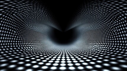 Wall Mural - abstract light tunnel, digital art, dark background, website banner