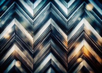 Wall Mural - monochrome chevron pattern double exposure abstract stock photo
