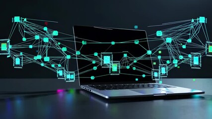 Fototapete - Exploring the intersection of technology and connectivity in modern computing