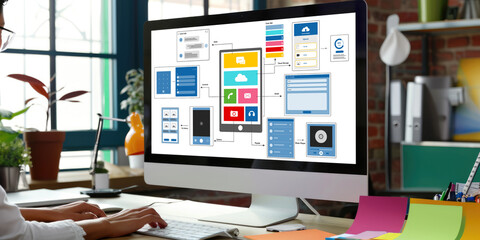 ux ui design process for brisk mobile application and website . creative prototype of wireframe for 