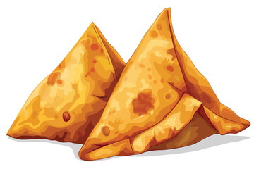 Wall Mural - samosa isolated illustration