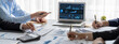 © Summit Art Creations - Business intelligence and data analysis concept. Analyst team working on financial data analysis dashboard on laptop screen as marketing indication for effective business strategic planning. Insight