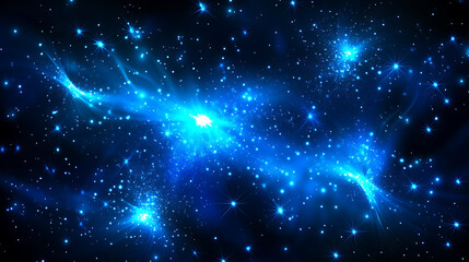 starry sky background, blue night sky full of stars, glowing stars in the dark space, starry backgro