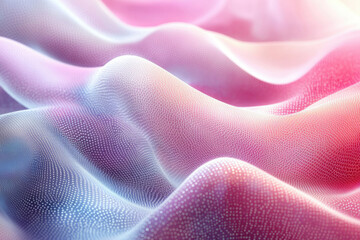 Fototapete - Abstract pink and blue wavy mesh background with soft lighting and subtle texture.