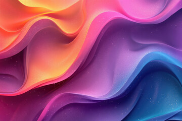 Aufkleber - Abstract colorful wavy background with glittering texture, vibrant gradient hues.