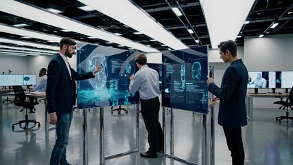 Leinwandbilder - Innovative technology in action at a modern research facility showcasing advanced data visualization methods