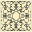 © Kseniia - Elegant seamless vintage decorative pattern design with black outlines on cream background