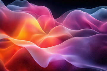 Poster - Abstract colorful waves flowing smoothly, creating a vibrant and dynamic visual.