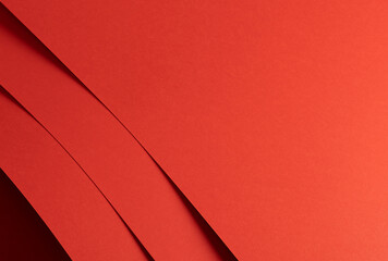 Poster - Fiesta red and orange paper background with overlapping smooth layers and a matte finish. Rich, vibrant tones and a polished surface create a bold, elegant, and striking design with a refined and