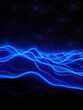 © yuwaree - cosmic abstract blue line wave background with stars, space background, otherworldly wave, blue line wave, galaxy background