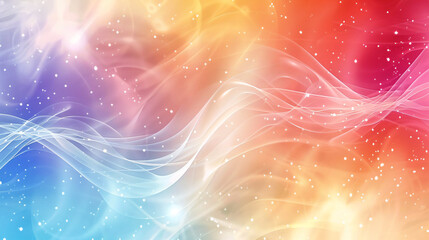 Wall Mural - Elegant abstract pastel background with wavy lines and sparkles for a harmonious design