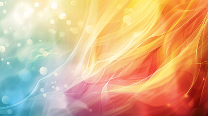 Poster - Colorful wavy pattern with a light effect on abstract background