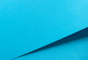 Poster - Scuba blue paper background with a smooth matte finish and bold geometric edges. Vibrant pastel tones and crisp contrasts create a polished, elegant, and contemporary design with a fresh, minimalistic
