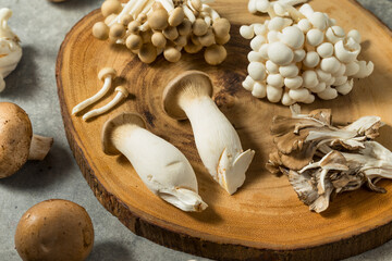 Poster - Organic Raw Assorted Gourmet Mushrooms