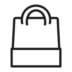 Canvas Print - Shopping Bag   line icon