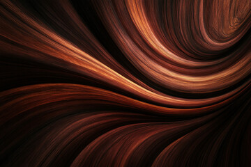 Fototapete - Abstract swirling waves of rich brown and auburn tones, creating a mesmerizing texture.