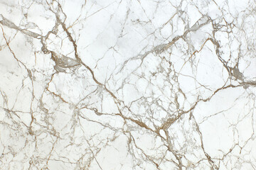 Aufkleber - White marble texture with thin, intricate brown veins, creating an elegant and luxurious background.