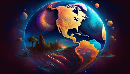 Wall Mural - our precious planet a symphony of life