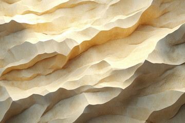 Aufkleber - Abstract beige textured background resembling sand dunes or folded paper, creating a visually appealing pattern.