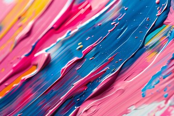 Aufkleber - Vibrant acrylic paint blending in an abstract background