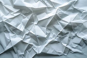 Poster - White crumpled paper texture background with a rough surface