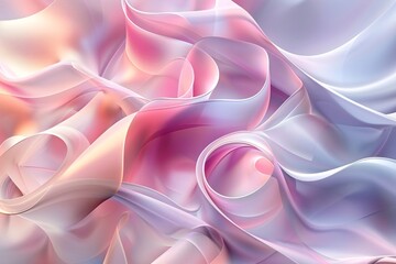 Aufkleber - Gentle waves created by pink and purple fabric in abstract background