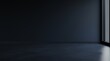 © lime - Black-Walled Room with a Window and Concrete Floor, Showcasing Intricate Lighting Effects and Cityscape窓とコンクリート床が特徴の黒い壁の部屋、緻密なライティング効果と都市景観を展示.Generative AI