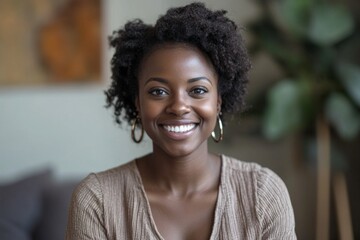 Portrait of a smiling female African American medical physician