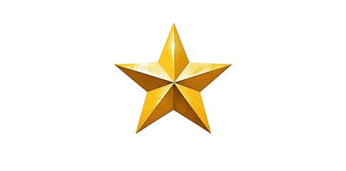 Wall Mural - a golden five-pointed star on a trans background, flat design