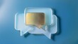 © 순단 강 - 투명한 말풍선 모양 아이콘들이 겹겹이 쌓여 있는 가운데, 한 개만 황금빛으로 강조된 장면