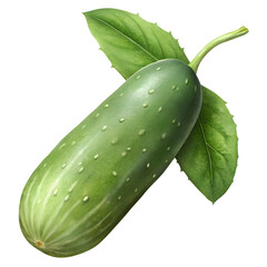 Wall Mural - 3d render cucumber, white background