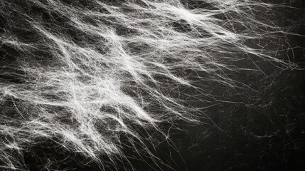 White spiderweb on dark background